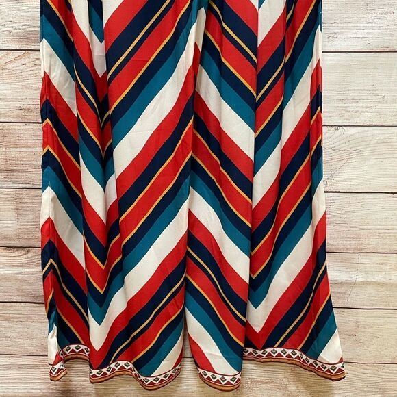 JEALOUS TOMATO BOHO WIDE LEG PALAZZO PANTS IN BOLD CHEVRON PRINT - Picture 7 of 9